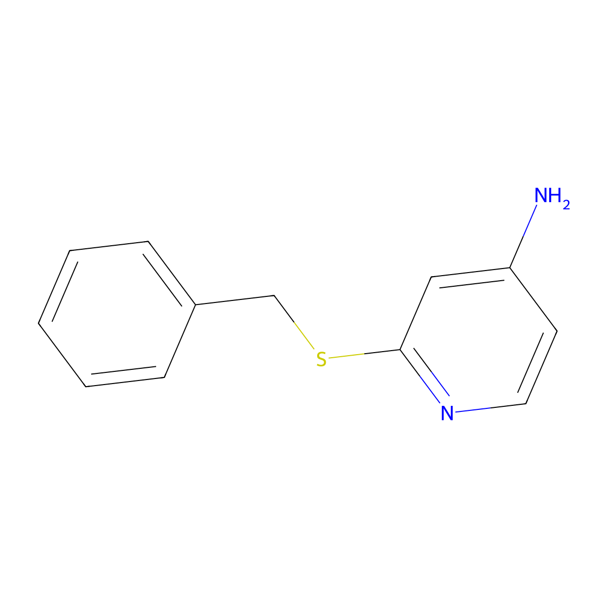 2-(Benzylsulfanyl)pyridin-4-amine molecular structure, CAS 1247368-95-1