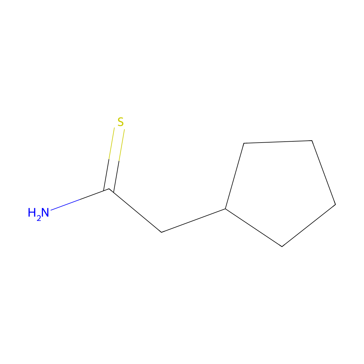 2-Cyclopentylethanethioamide molecular structure, CAS 1247369-69-2