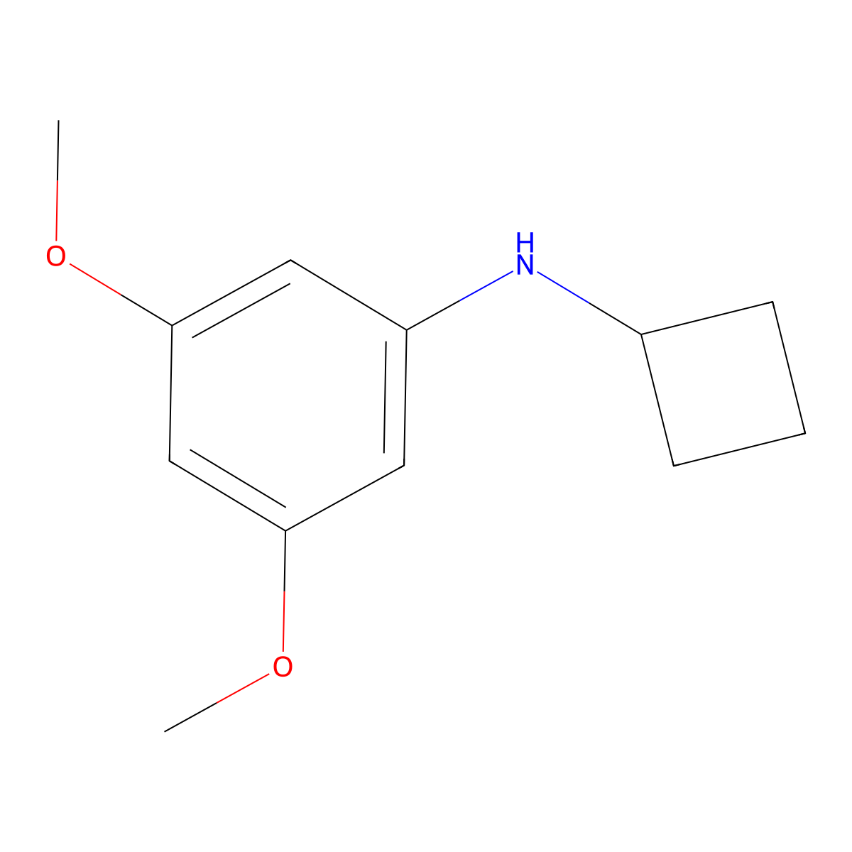 N-cyclobutyl-3,5-dimethoxyaniline molecular structure, CAS 1247370-22-4