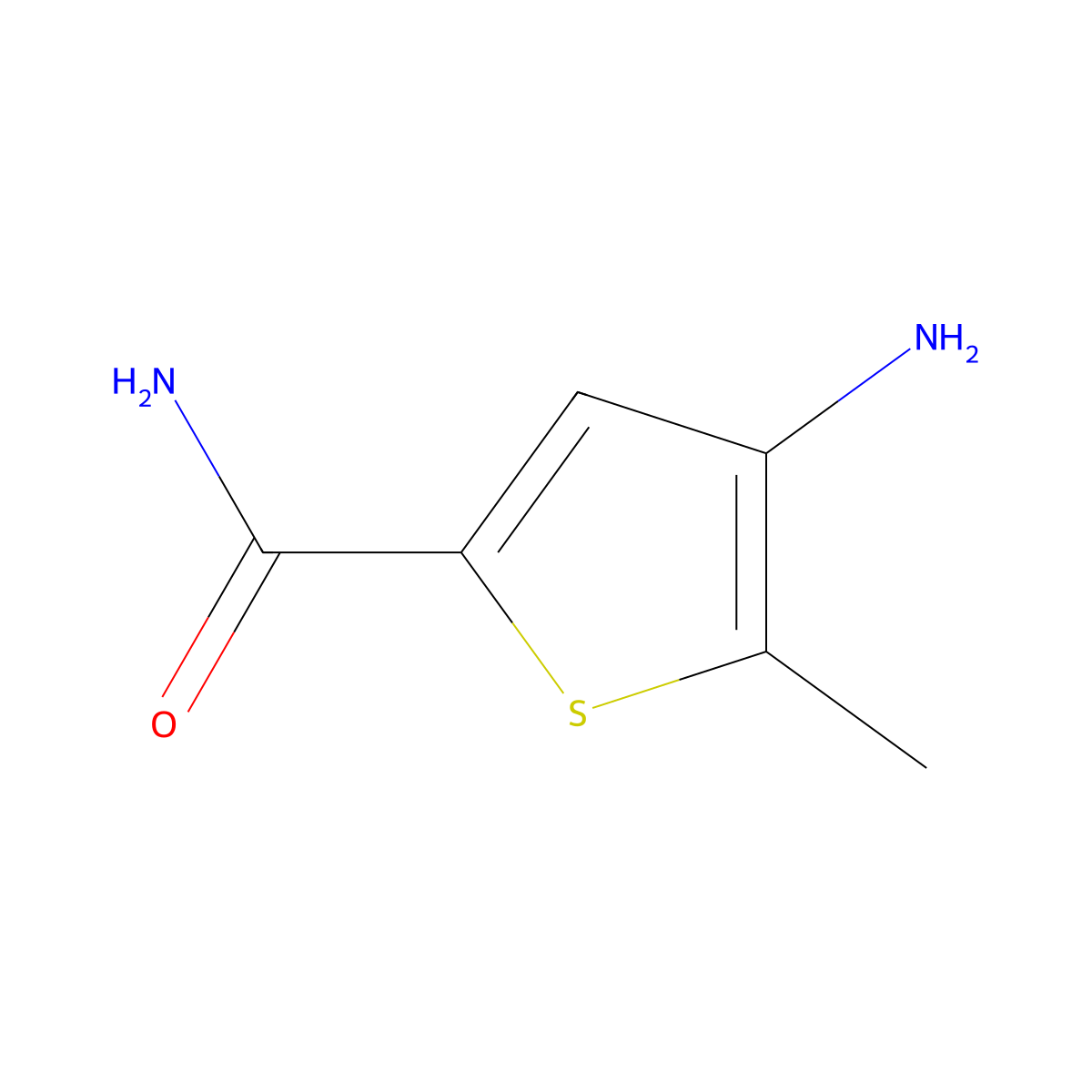 4-Amino-5-methylthiophene-2-carboxamide molecular structure, CAS 1247371-83-0