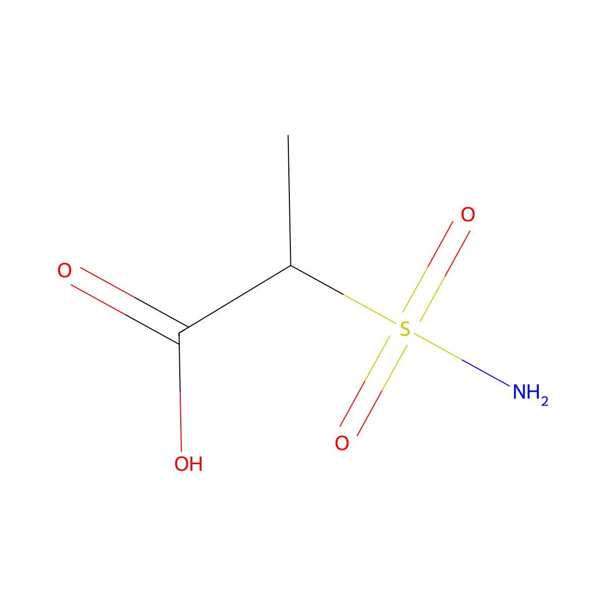 2-Sulfamoylpropanoic acid molecular structure, CAS 1247371-96-5