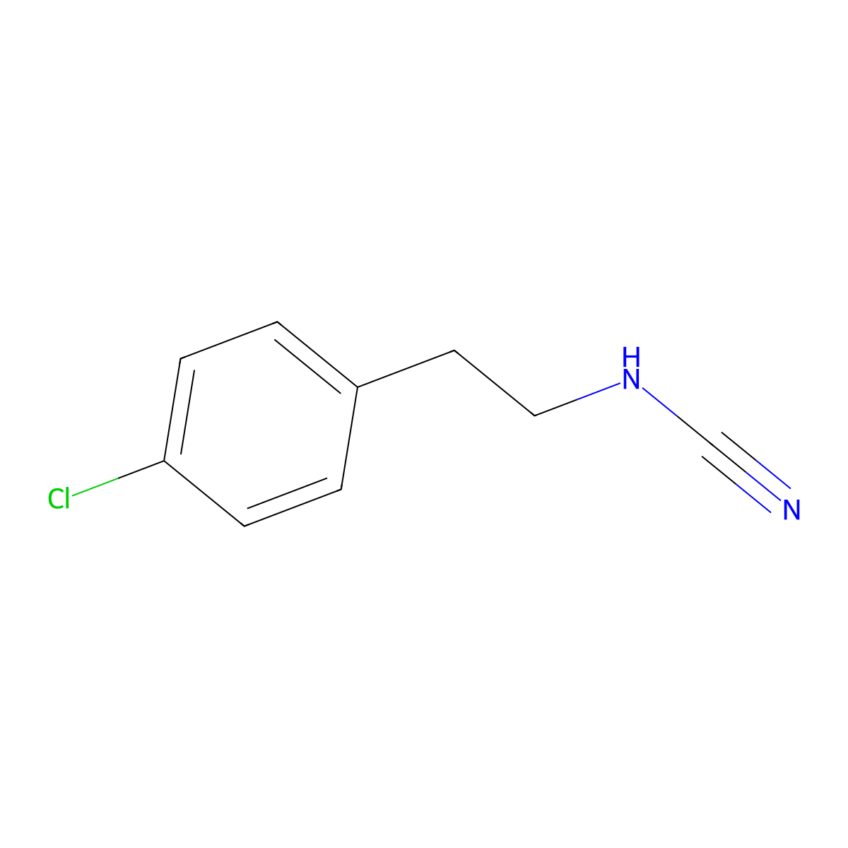 (2-(4-Chlorophenyl)ethyl)(cyano)amine molecular structure, CAS 1247372-60-6