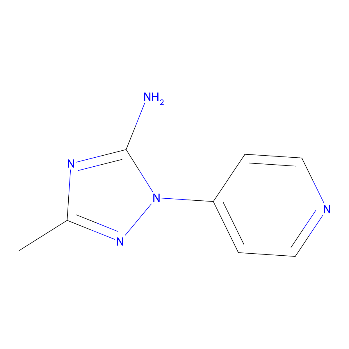 3-Methyl-1-(pyridin-4-YL)-1H-1,2,4-triazol-5-amine molecular structure, CAS 1247374-68-0