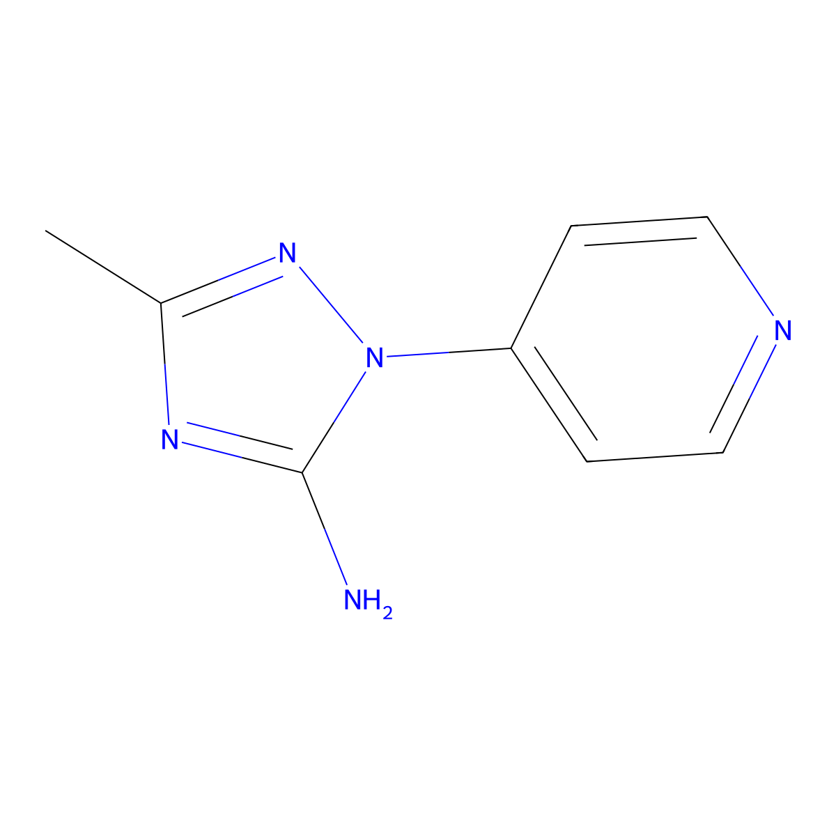 3-Methyl-1-(pyridin-4-YL)-1H-1,2,4-triazol-5-amine molecular structure, CAS 1247374-68-0