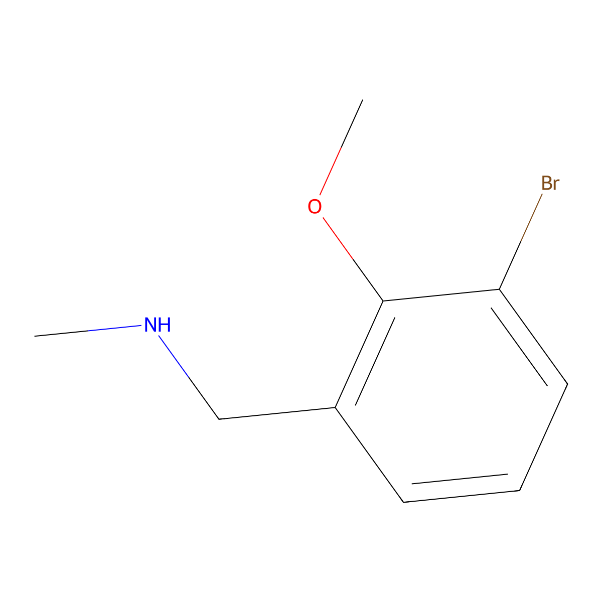 [(3-Bromo-2-methoxyphenyl)methyl](methyl)amine molecular structure, CAS 1247375-23-0