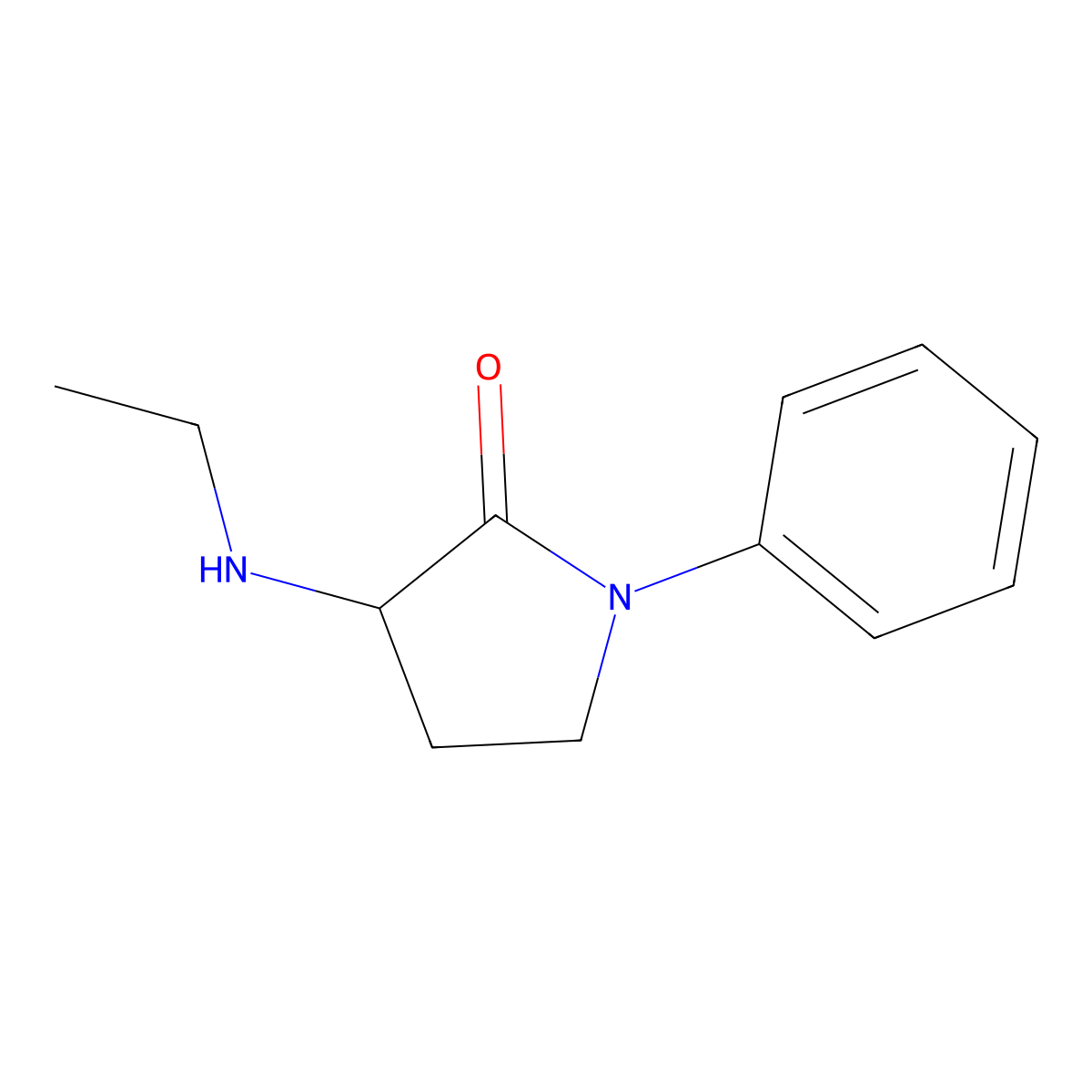 3-(Ethylamino)-1-phenylpyrrolidin-2-one molecular structure, CAS 1247375-74-1