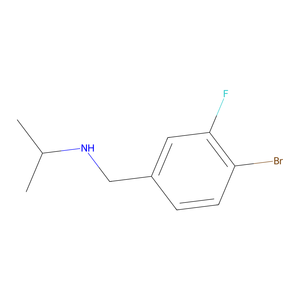 [(4-Bromo-3-fluorophenyl)methyl](propan-2-yl)amine molecular structure, CAS 1247380-29-5