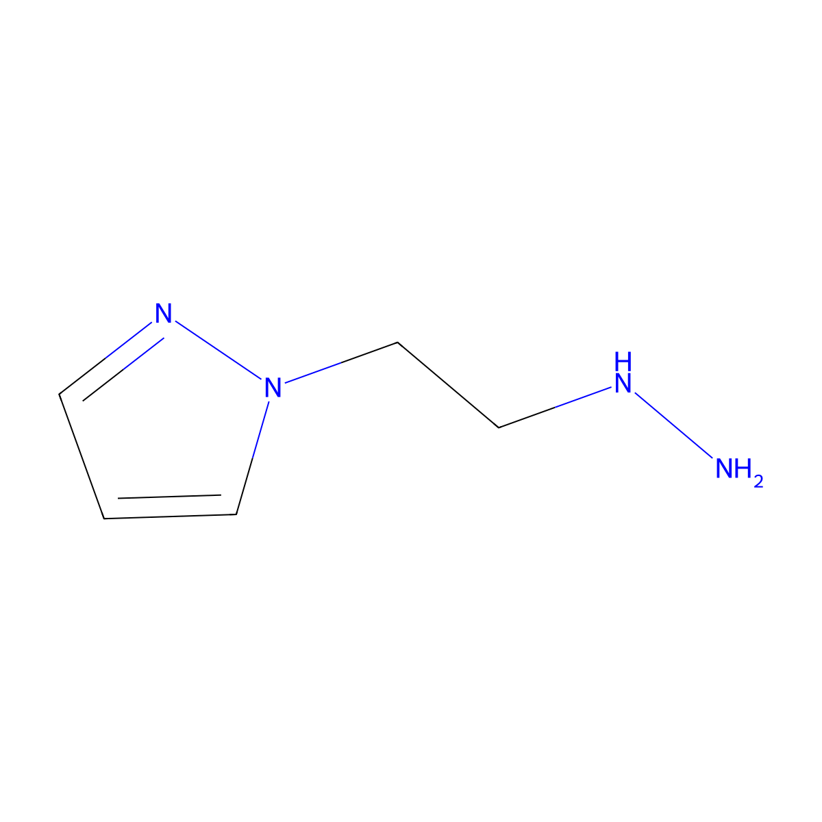 1-(2-hydrazinylethyl)-1H-pyrazole molecular structure, CAS 1247380-52-4