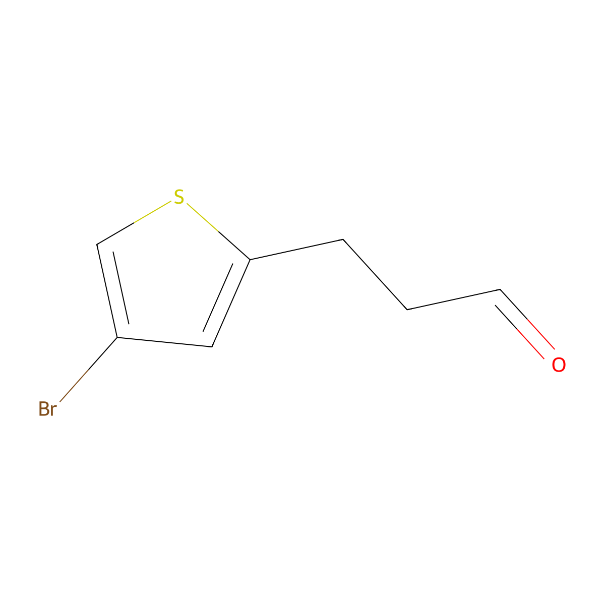 3-(4-Bromothiophen-2-yl)propanal molecular structure, CAS 1247380-57-9
