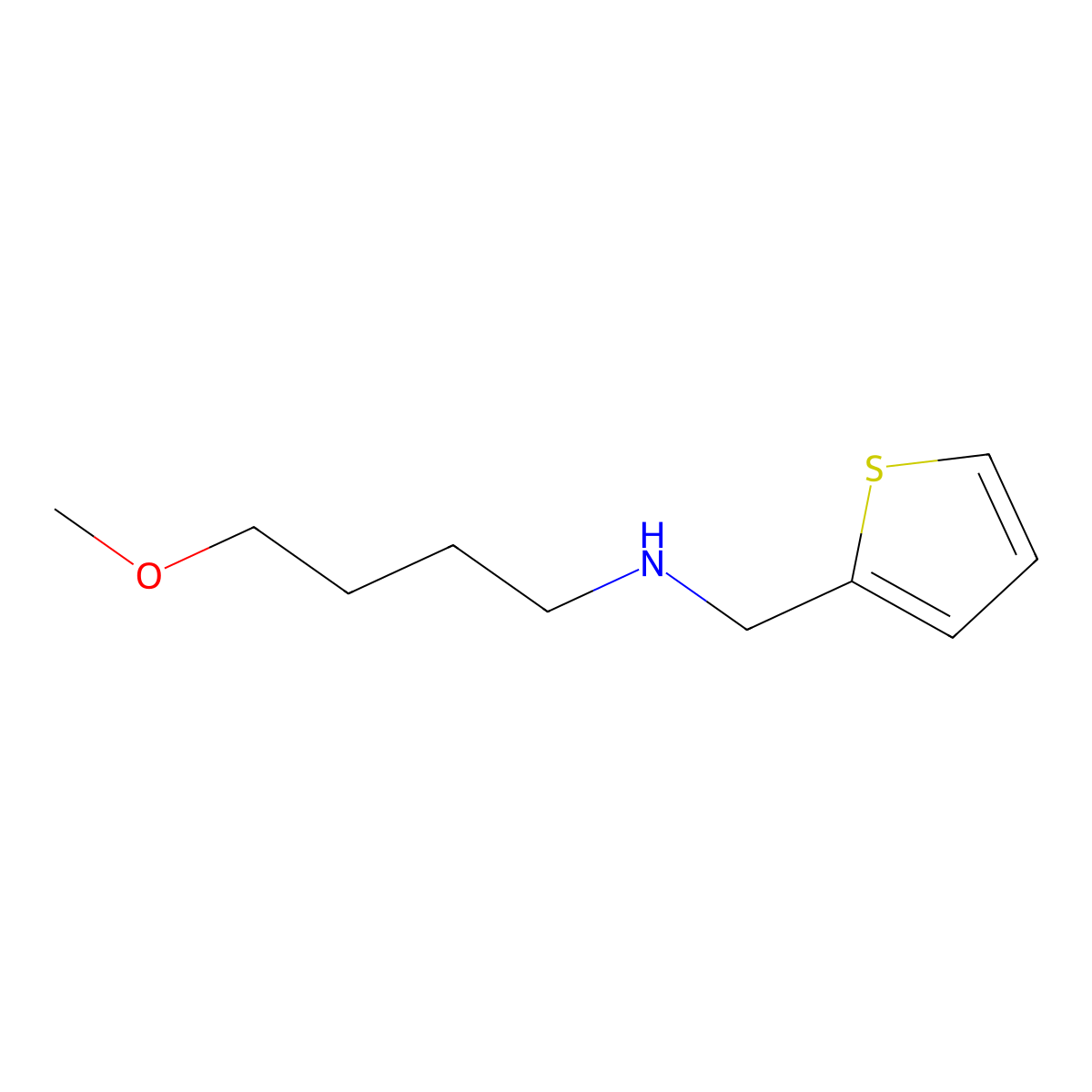 (4-Methoxybutyl)[(thiophen-2-yl)methyl]amine molecular structure, CAS 1247381-18-5