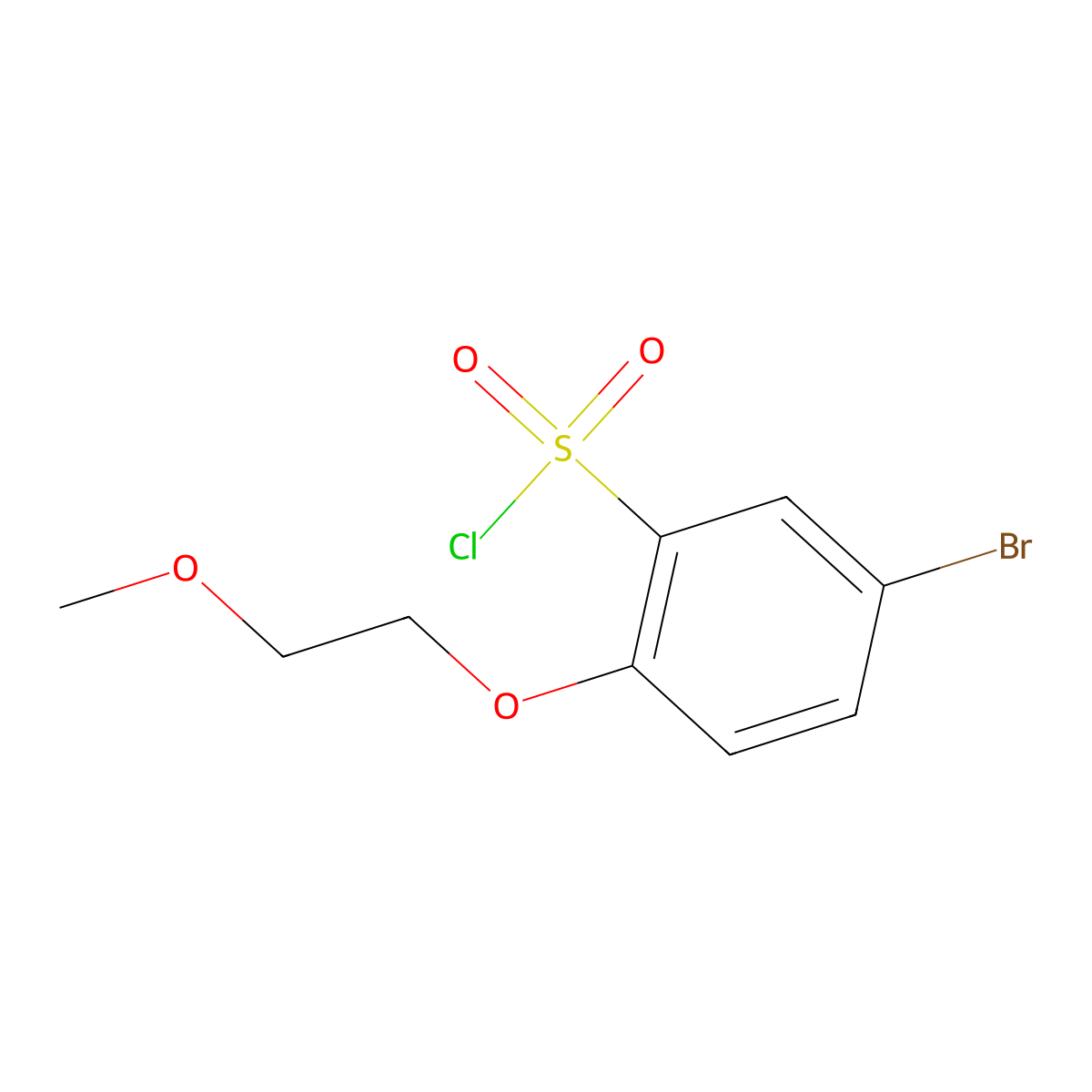 5-Bromo-2-(2-methoxyethoxy)benzene-1-sulfonyl chloride molecular structure, CAS 1247381-44-7