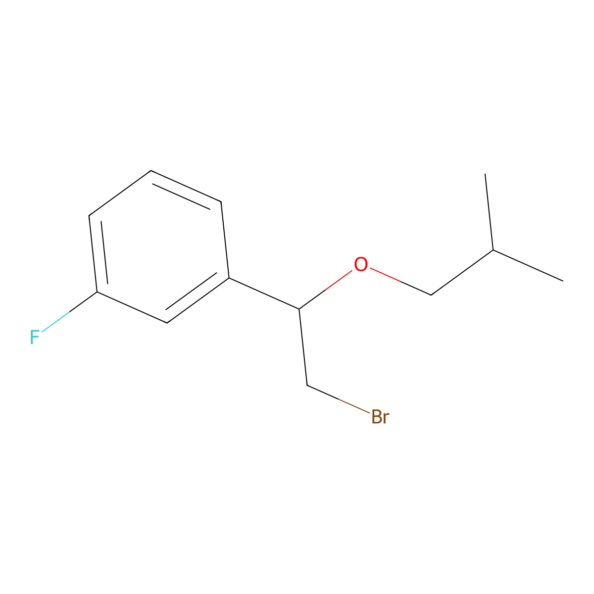 1-(2-Bromo-1-isobutoxyethyl)-3-fluorobenzene molecular structure, CAS 1247382-03-1