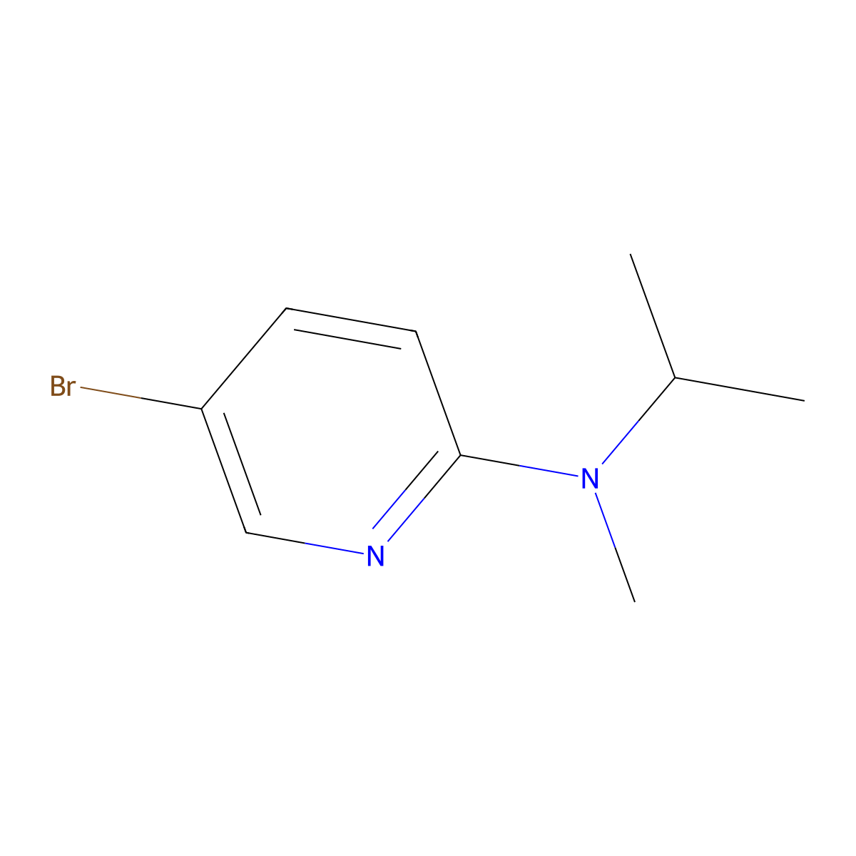 5-Bromo-N-methyl-N-(propan-2-yl)pyridin-2-amine molecular structure, CAS 1247382-28-0