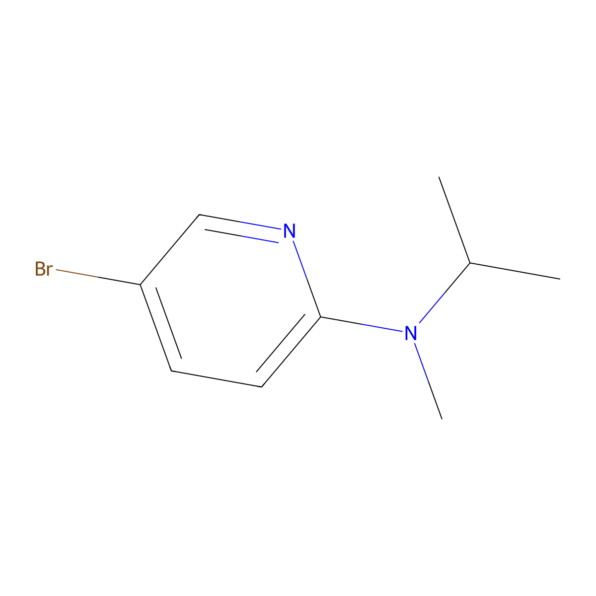 5-Bromo-N-methyl-N-(propan-2-yl)pyridin-2-amine molecular structure, CAS 1247382-28-0