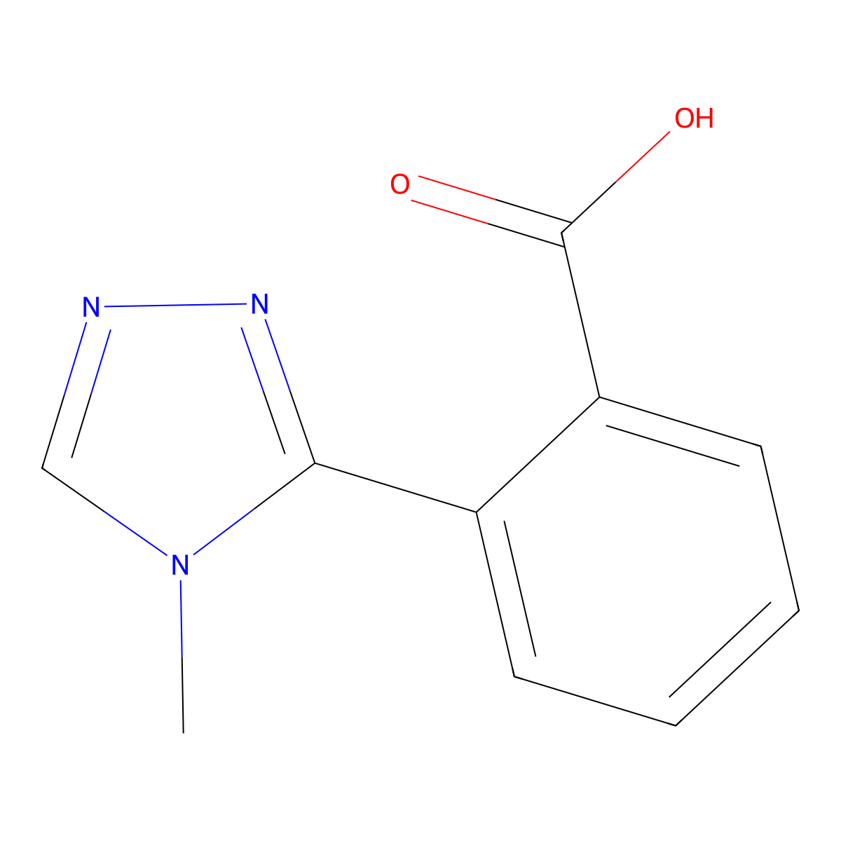 2-(4-methyl-4H-1,2,4-triazol-3-yl)benzoic acid molecular structure, CAS 1247382-33-7