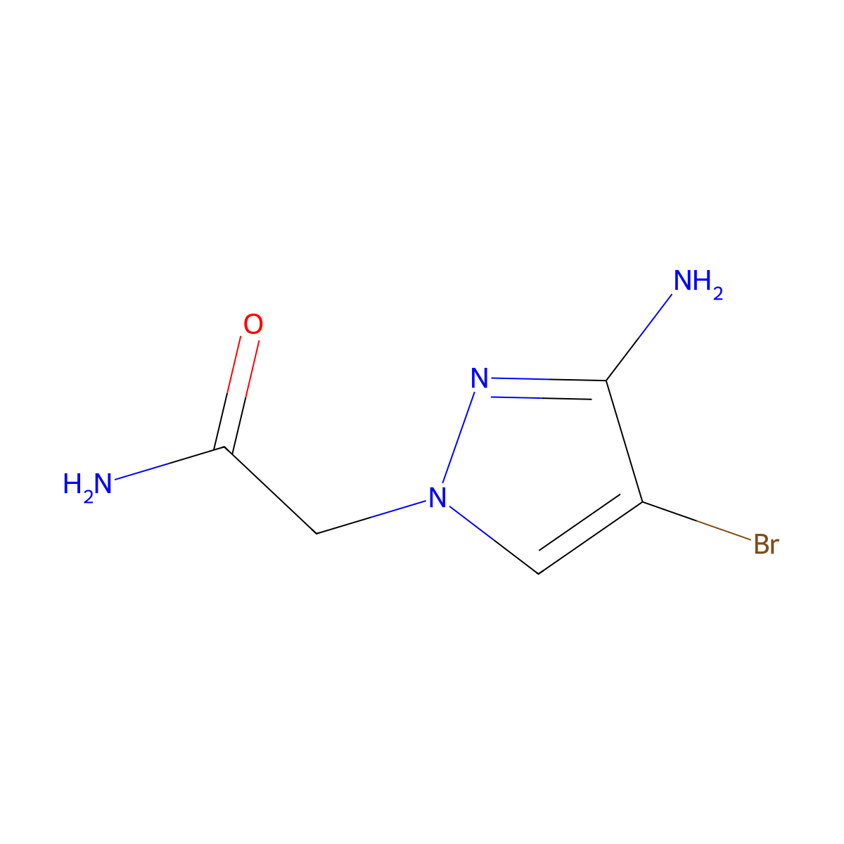 2-(3-Amino-4-bromo-1H-pyrazol-1-YL)acetamide molecular structure, CAS 1247383-07-8