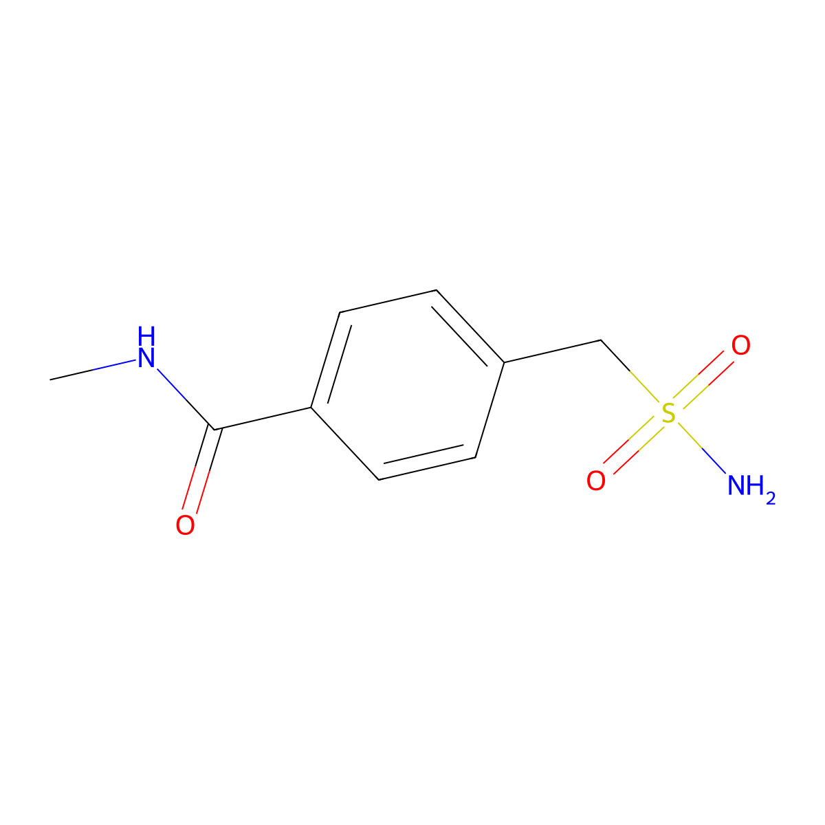 N-methyl-4-(sulfamoylmethyl)benzamide molecular structure, CAS 1247384-67-3