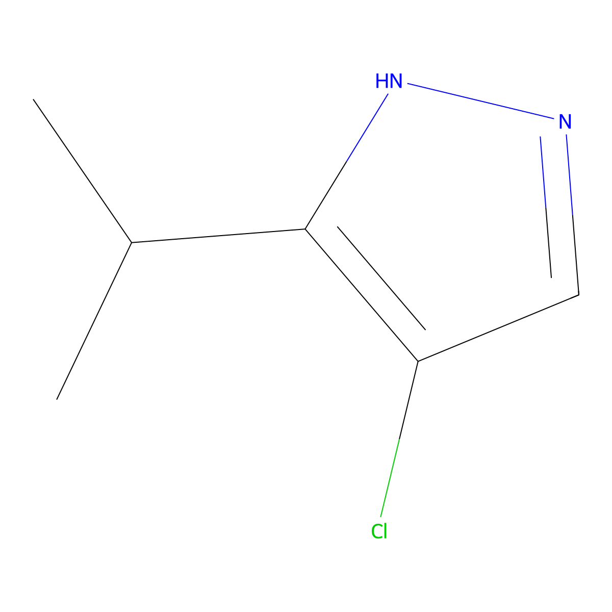 4-chloro-3-isopropyl-1H-pyrazole molecular structure, CAS 1247387-61-6