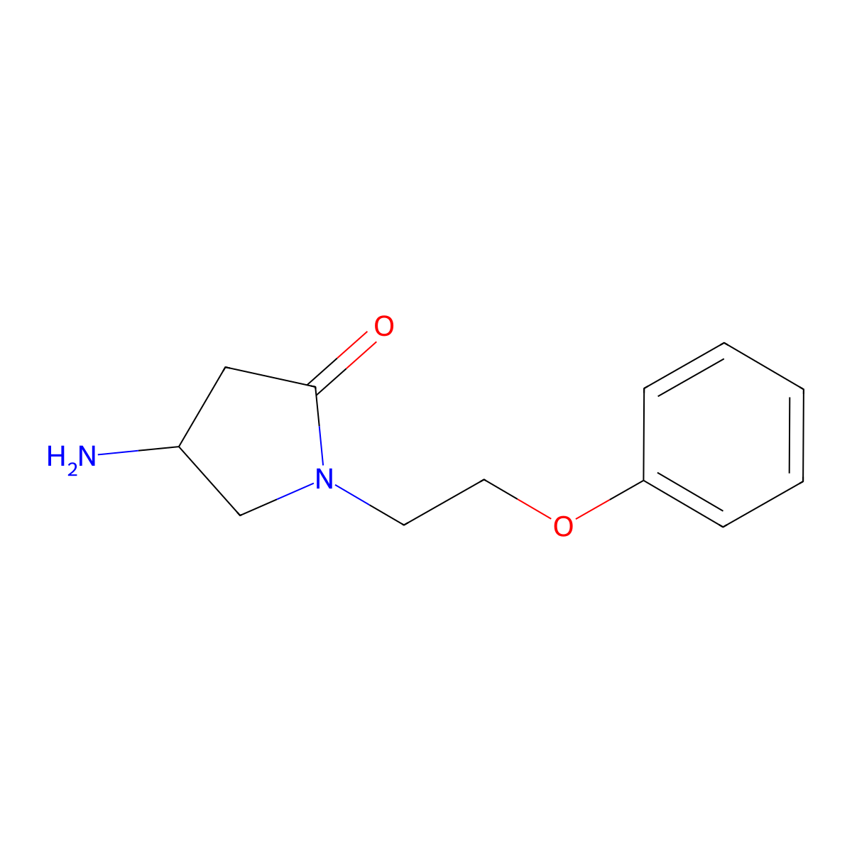 4-Amino-1-(2-phenoxyethyl)pyrrolidin-2-one molecular structure, CAS 1247387-95-6