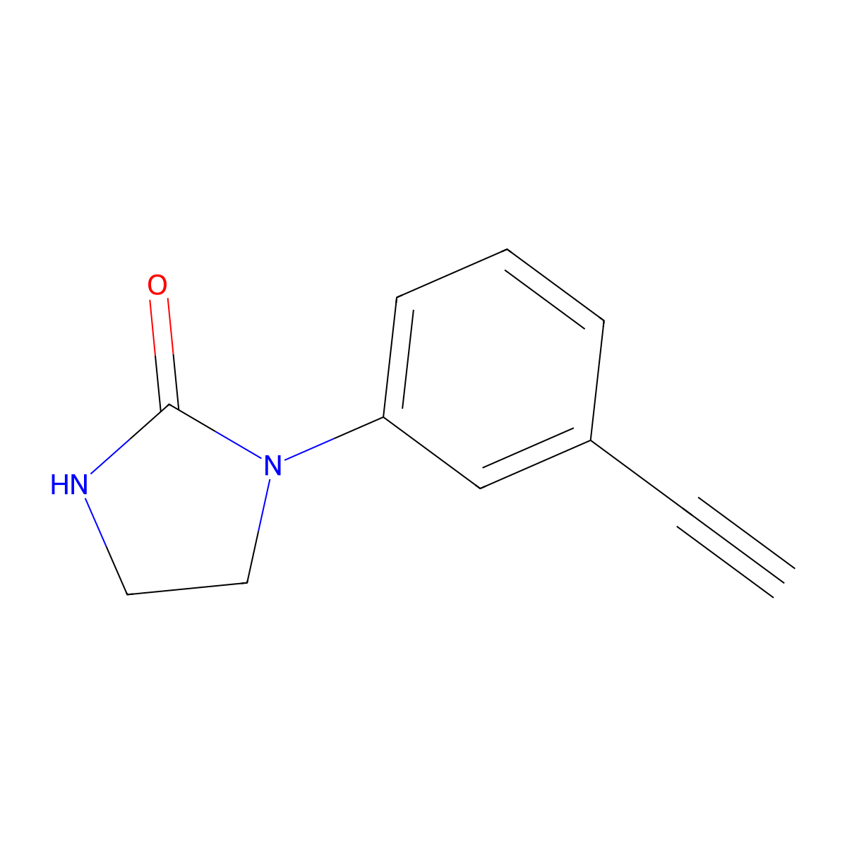 1-(3-Ethynylphenyl)imidazolidin-2-one molecular structure, CAS 1247388-57-3
