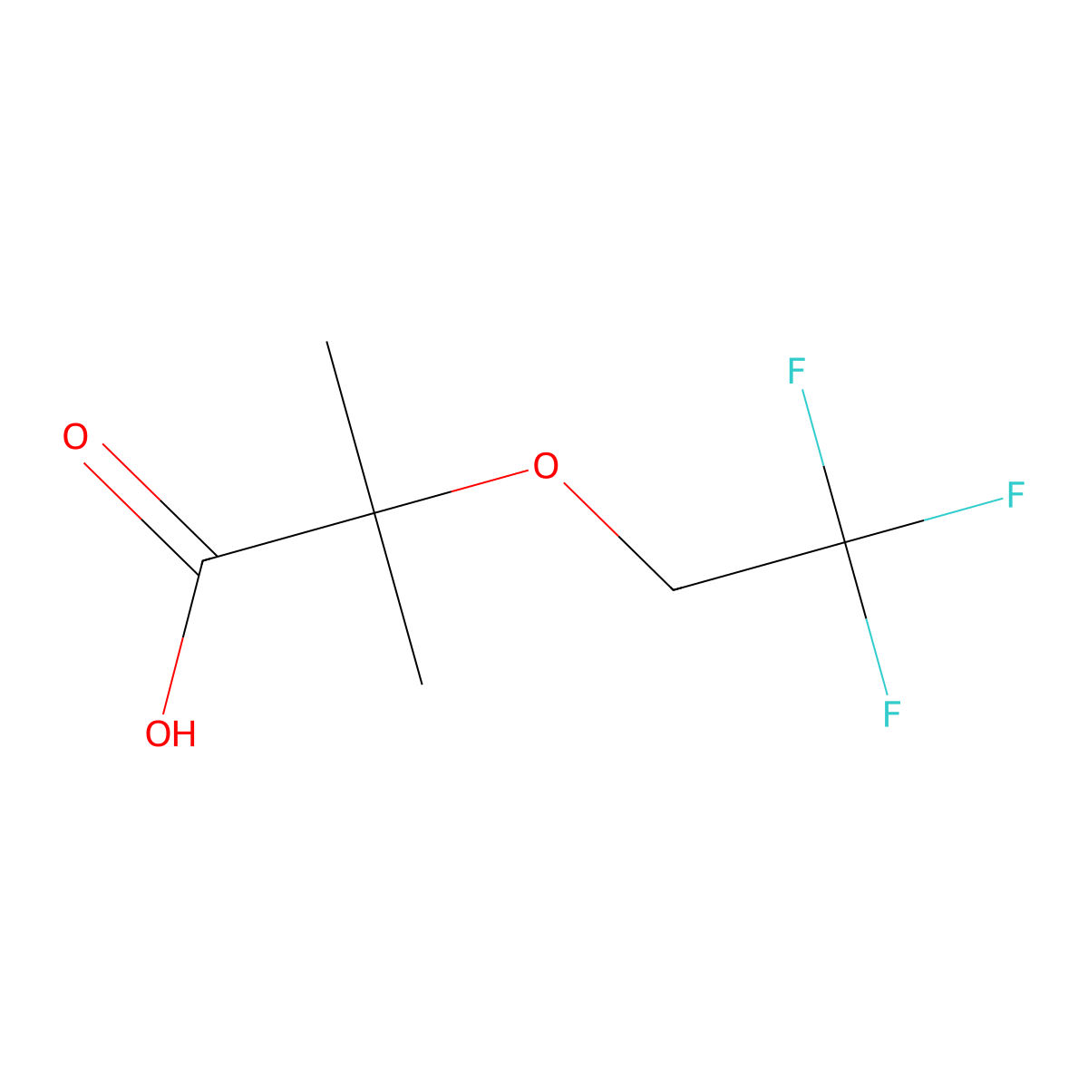 2-Methyl-2-(2,2,2-trifluoroethoxy)propanoic acid molecular structure, CAS 1247389-44-1