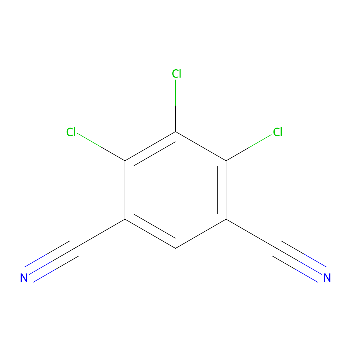 4,5,6-Trichloroisophthalonitrile molecular structure, CAS 124739-66-8