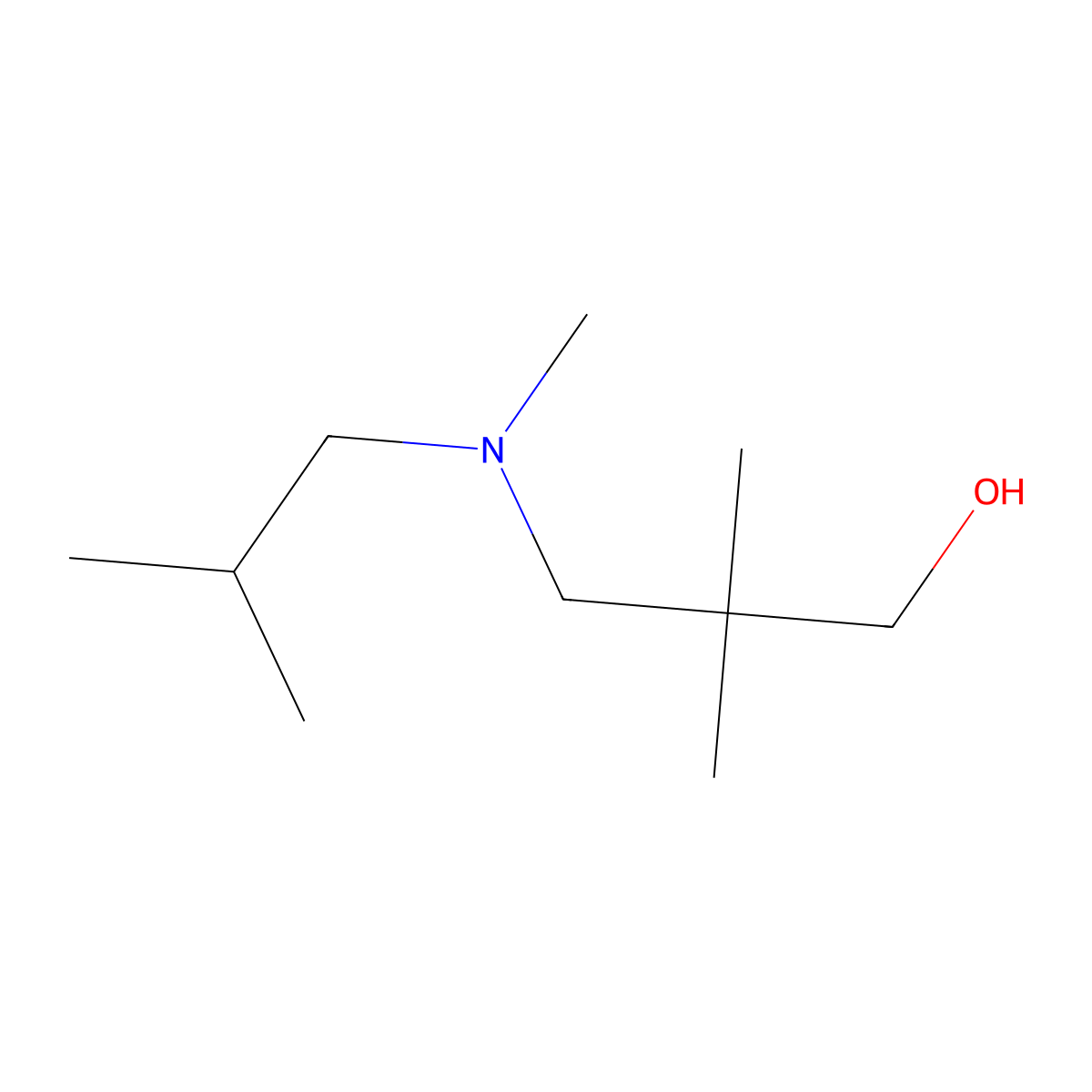 2,2-Dimethyl-3-(methyl(2-methylpropyl)amino)propan-1-ol molecular structure, CAS 1247390-75-5