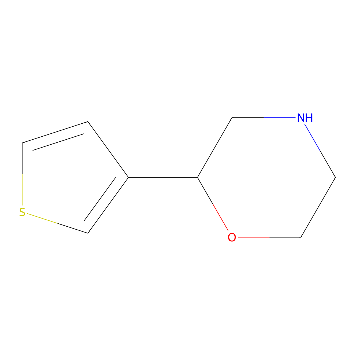 2-(Thiophen-3-yl)morpholine molecular structure, CAS 1247392-06-8
