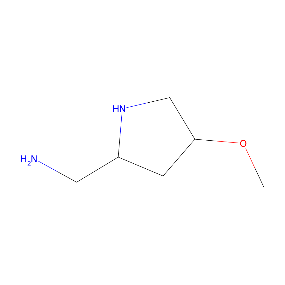(4-Methoxypyrrolidin-2-yl)methanamine molecular structure, CAS 1247392-10-4