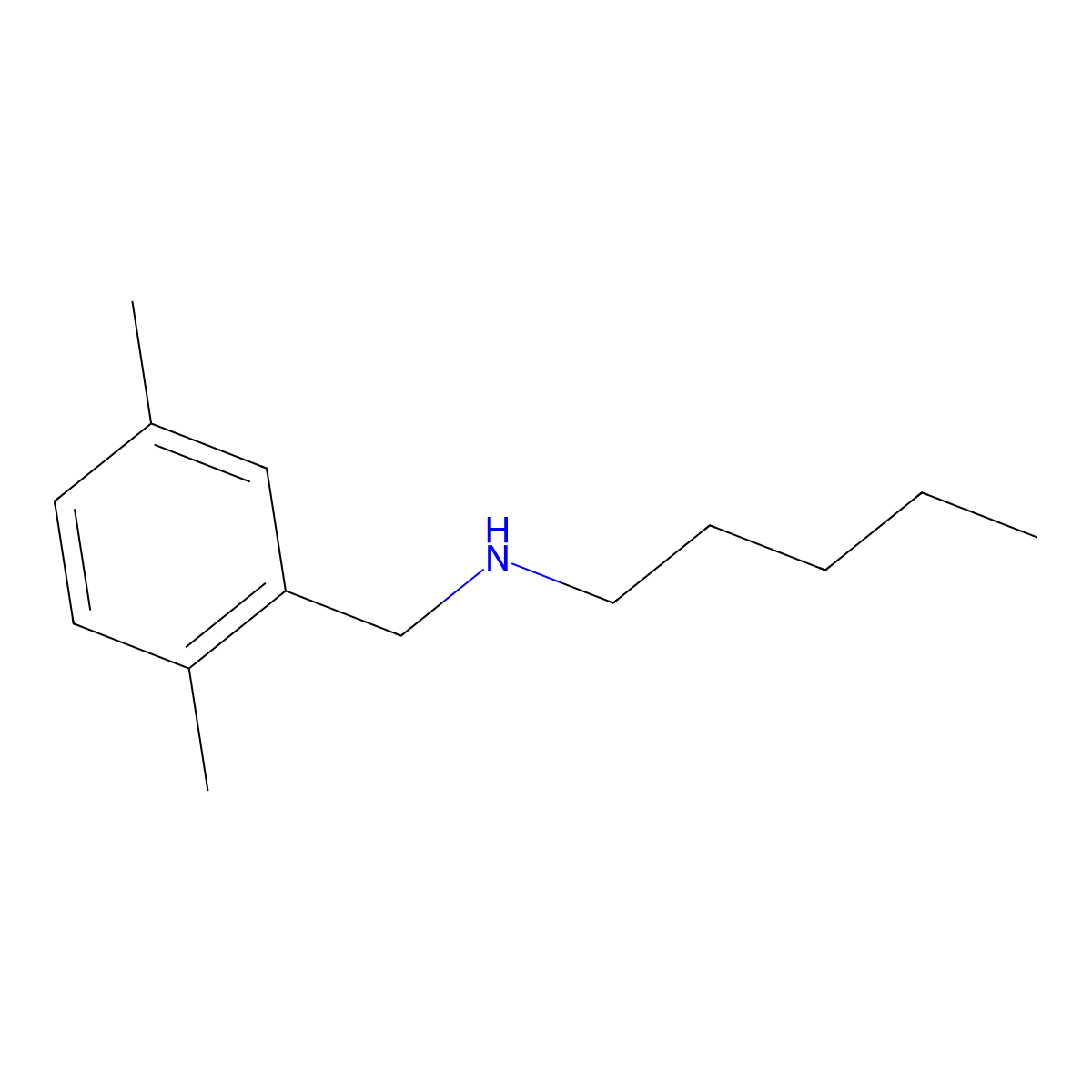 [(2,5-Dimethylphenyl)methyl](pentyl)amine molecular structure, CAS 1247392-86-4