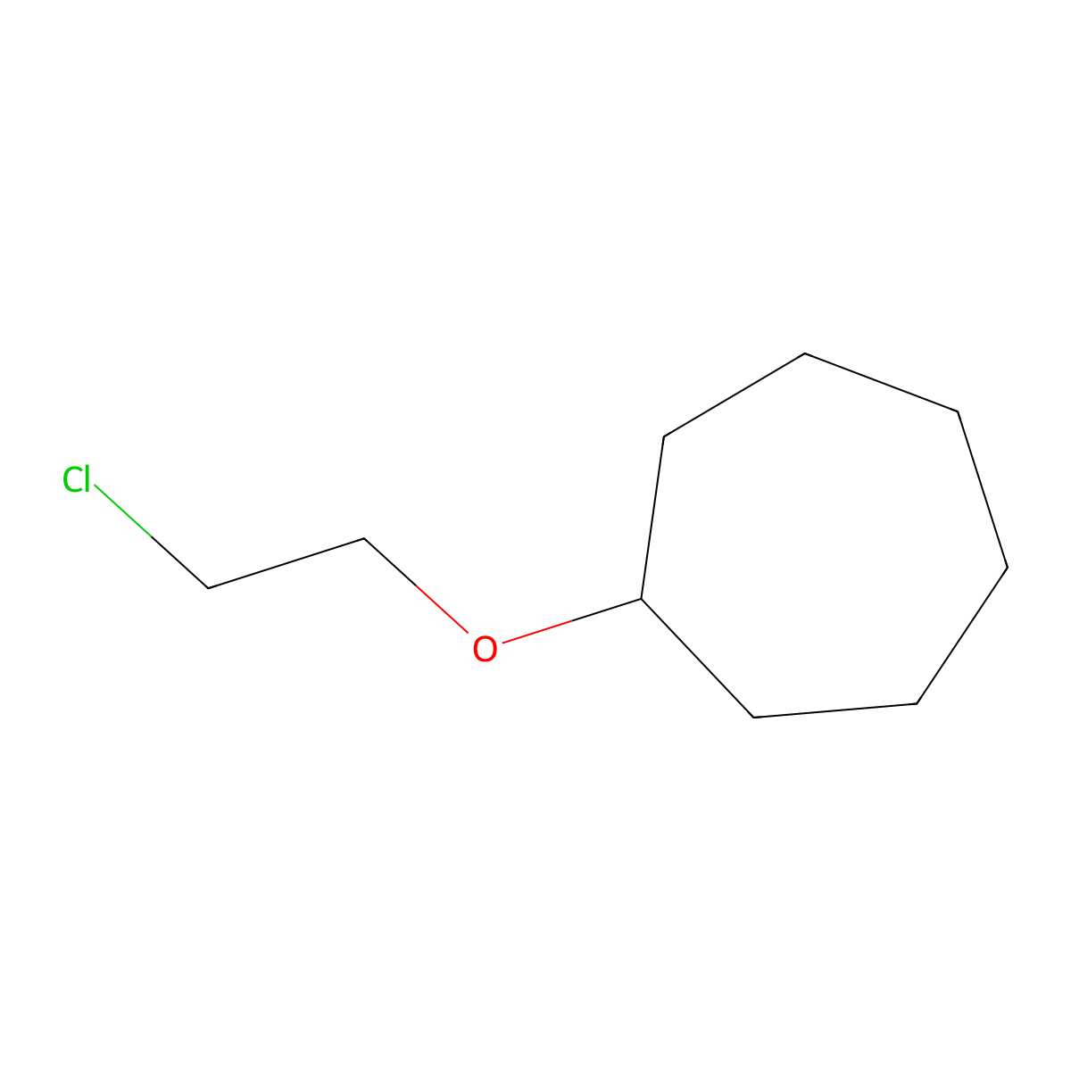 (2-Chloroethoxy)cycloheptane molecular structure, CAS 1247394-00-8