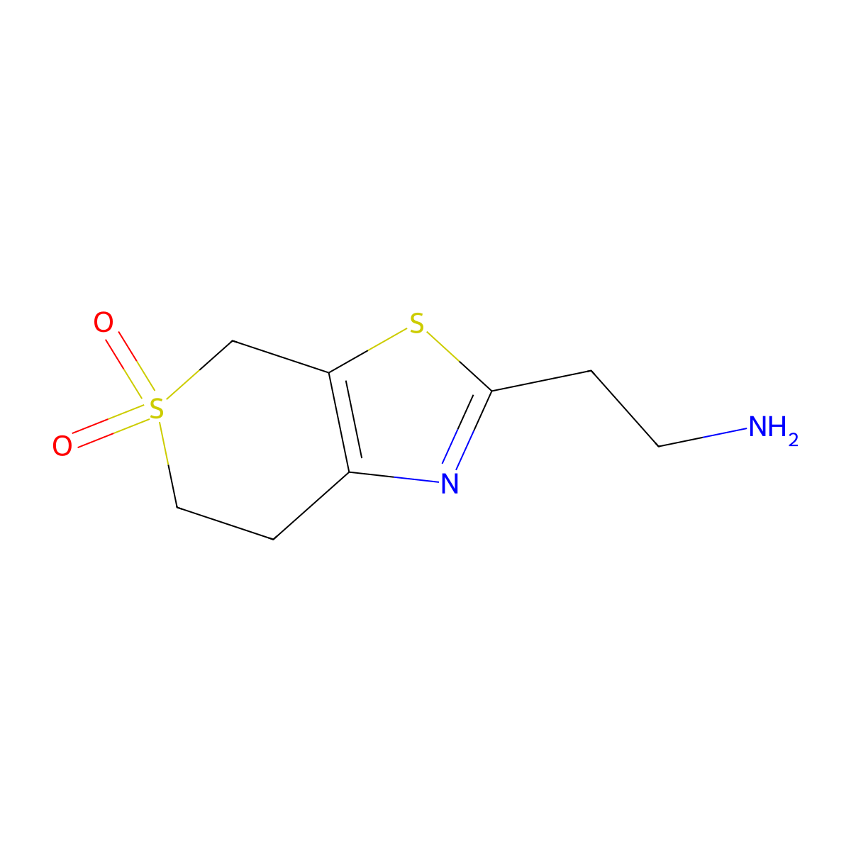 2-(2-Aminoethyl)-4H,6H,7H-5lambda6-thiopyrano[4,3-d][1,3]thiazole-5,5-dione molecular structure, CAS 1247394-33-7