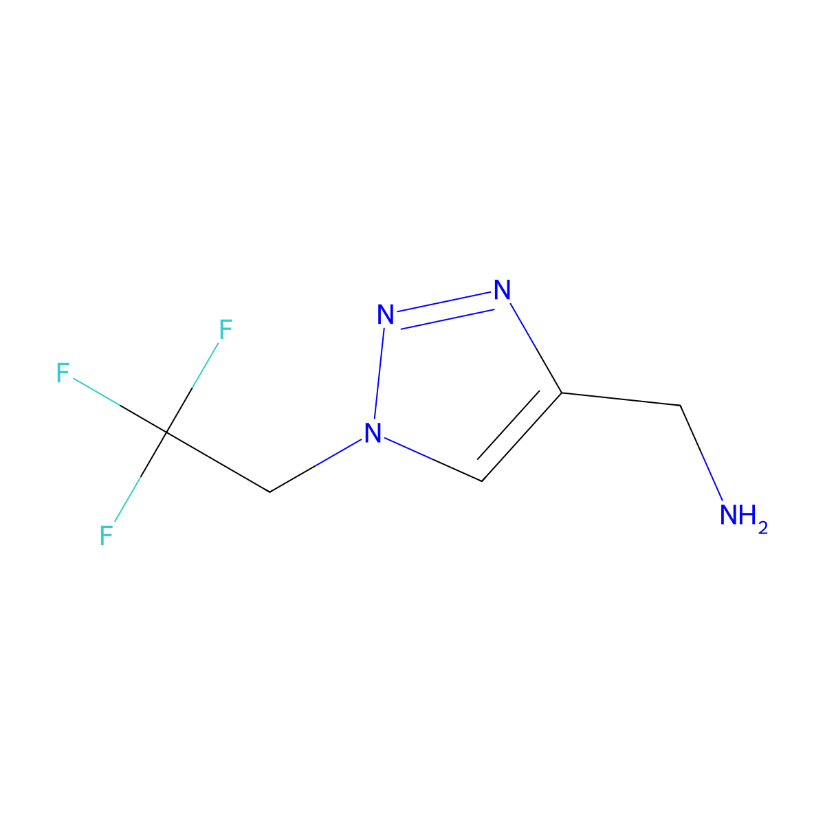 [1-(2,2,2-Trifluoroethyl)-1H-1,2,3-triazol-4-YL]methanamine molecular structure, CAS 1247394-44-0