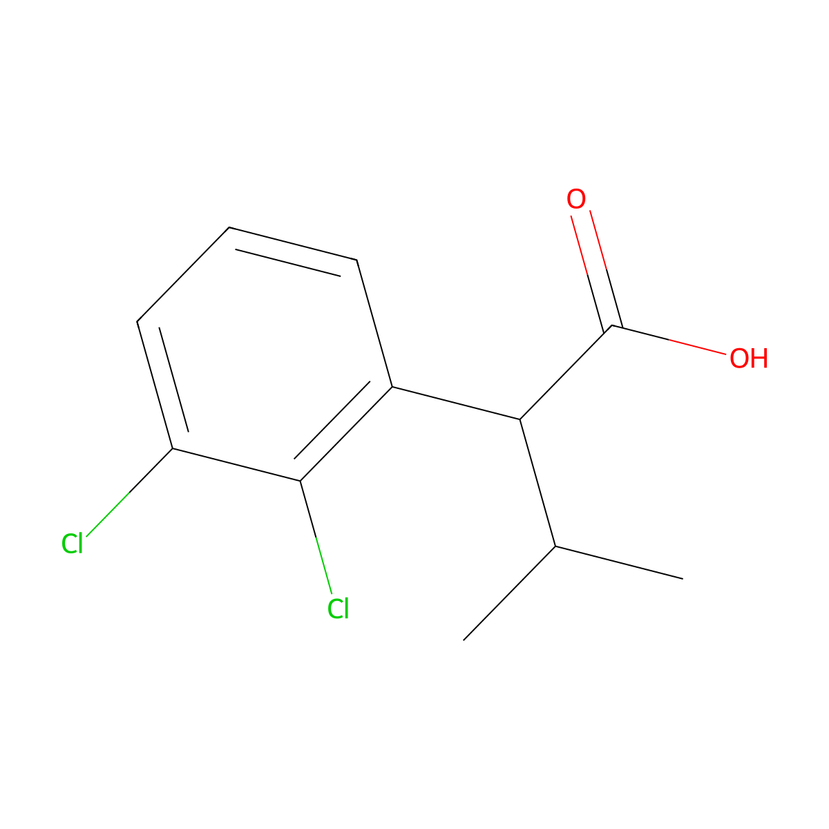 2,3-Dichloro-alpha-(1-methylethyl)-benzeneacetic acid molecular structure, CAS 1247394-50-8