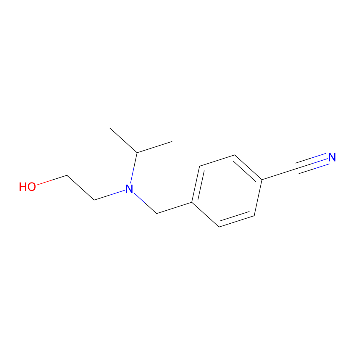 4-{[(2-Hydroxy-ethyl)-isopropyl-amino]-methyl}-benzonitrile molecular structure, CAS 1247395-01-2
