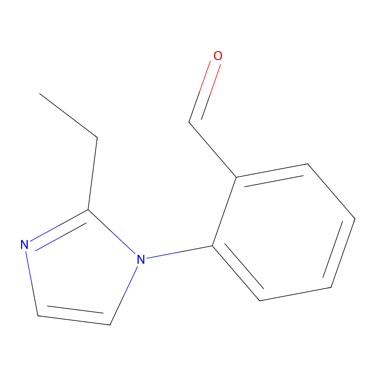 2-(2-Ethyl-1H-imidazol-1-YL)benzaldehyde molecular structure, CAS 1247397-30-3