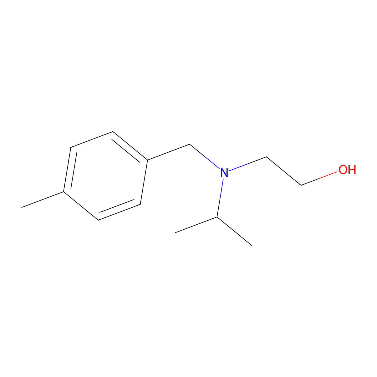 2-[Isopropyl-(4-methyl-benzyl)-amino]-ethanol molecular structure, CAS 1247398-11-3