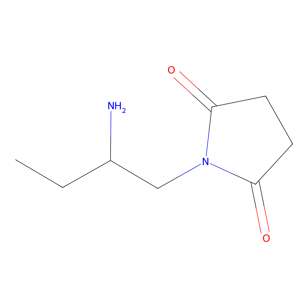 1-(2-Aminobutyl)pyrrolidine-2,5-dione molecular structure, CAS 1247401-16-6