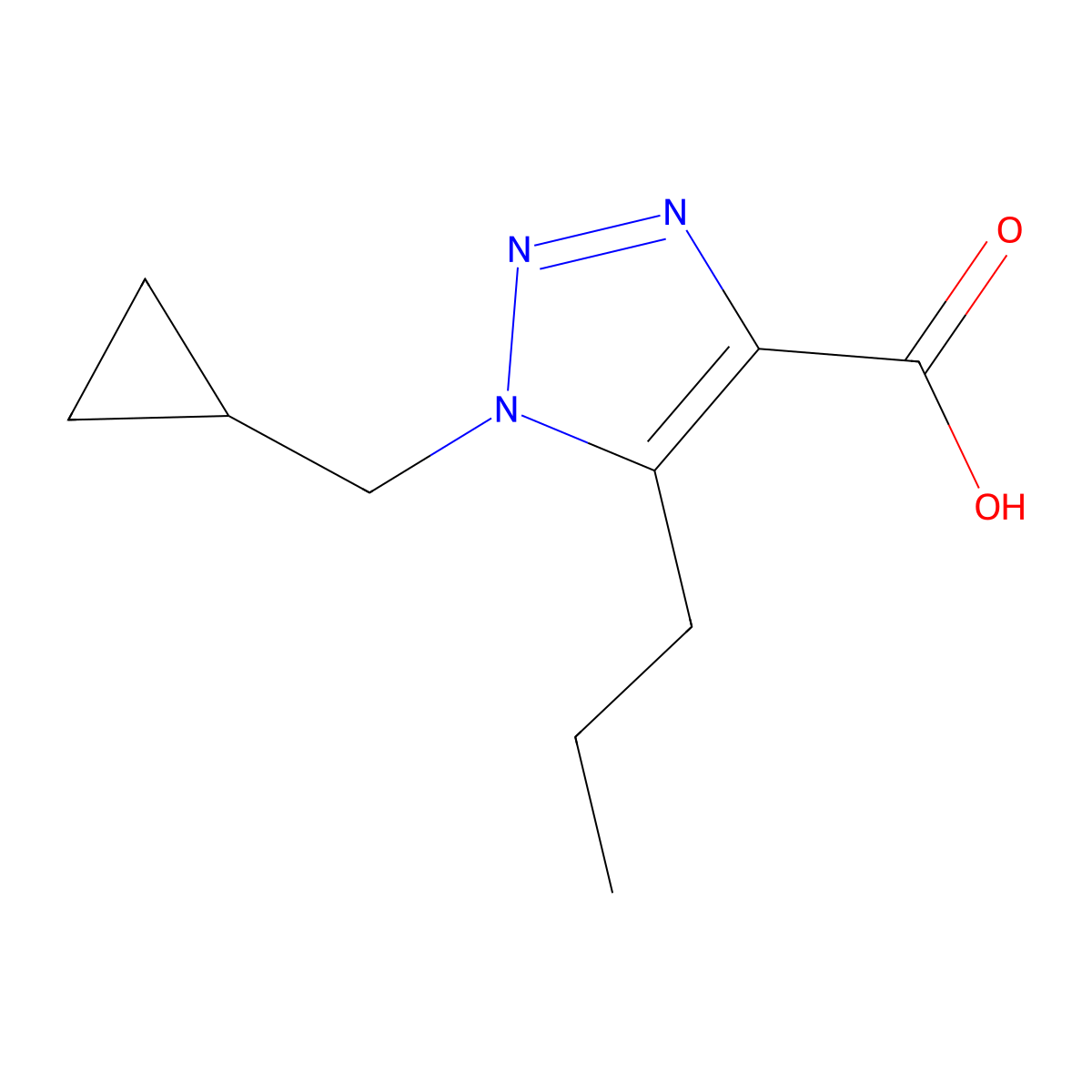 1-(Cyclopropylmethyl)-5-propyl-1h-1,2,3-triazole-4-carboxylic acid molecular structure, CAS 1247401-33-7
