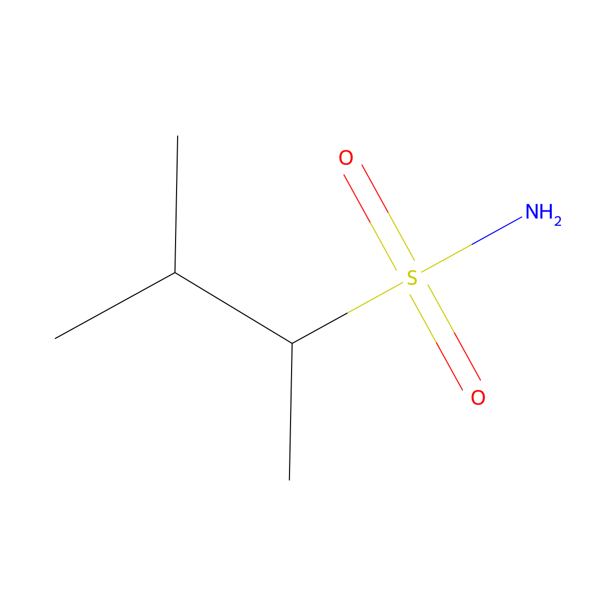 3-Methylbutane-2-sulfonamide molecular structure, CAS 1247402-34-1