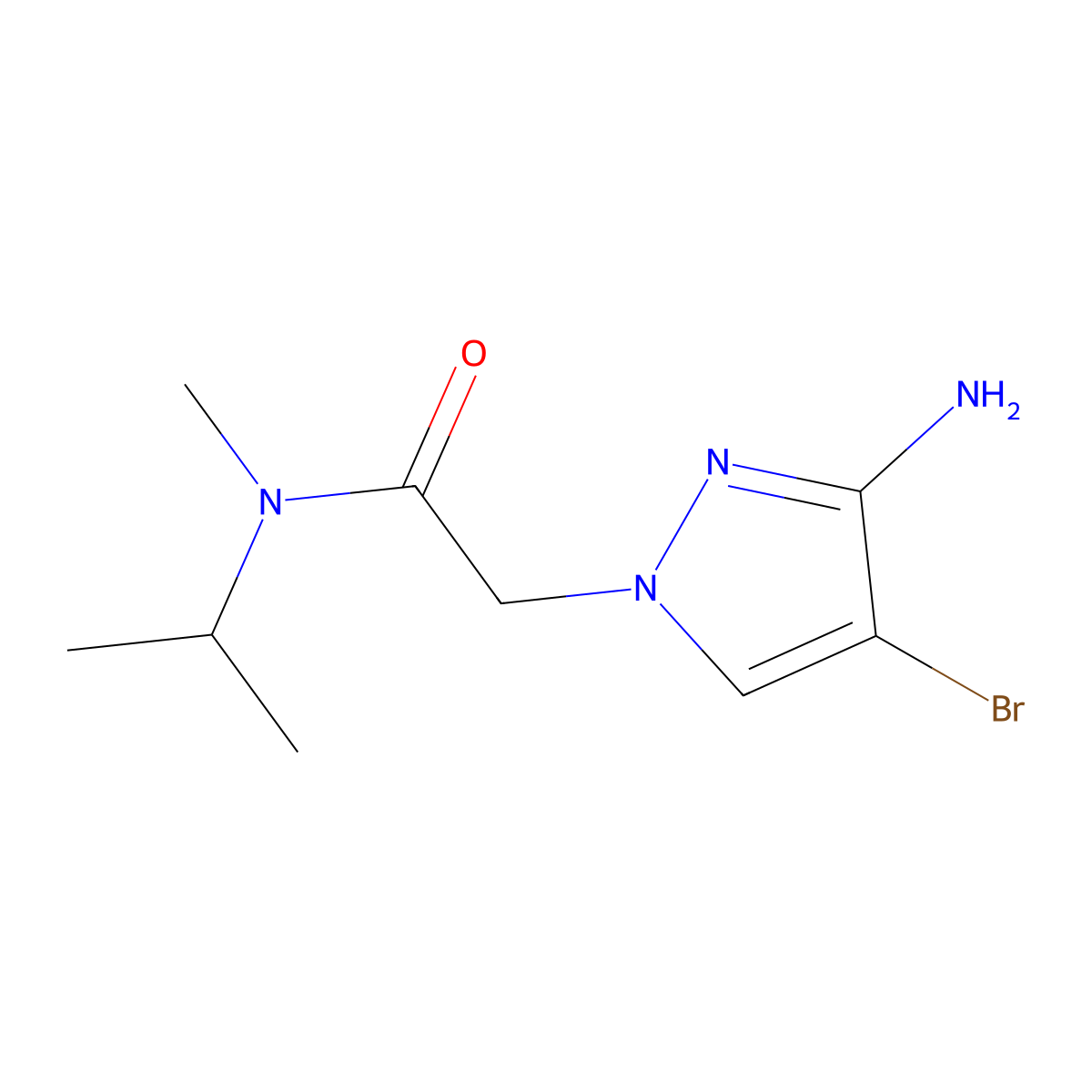 2-(3-Amino-4-bromo-1h-pyrazol-1-yl)-N-isopropyl-N-methylacetamide molecular structure, CAS 1247402-64-7