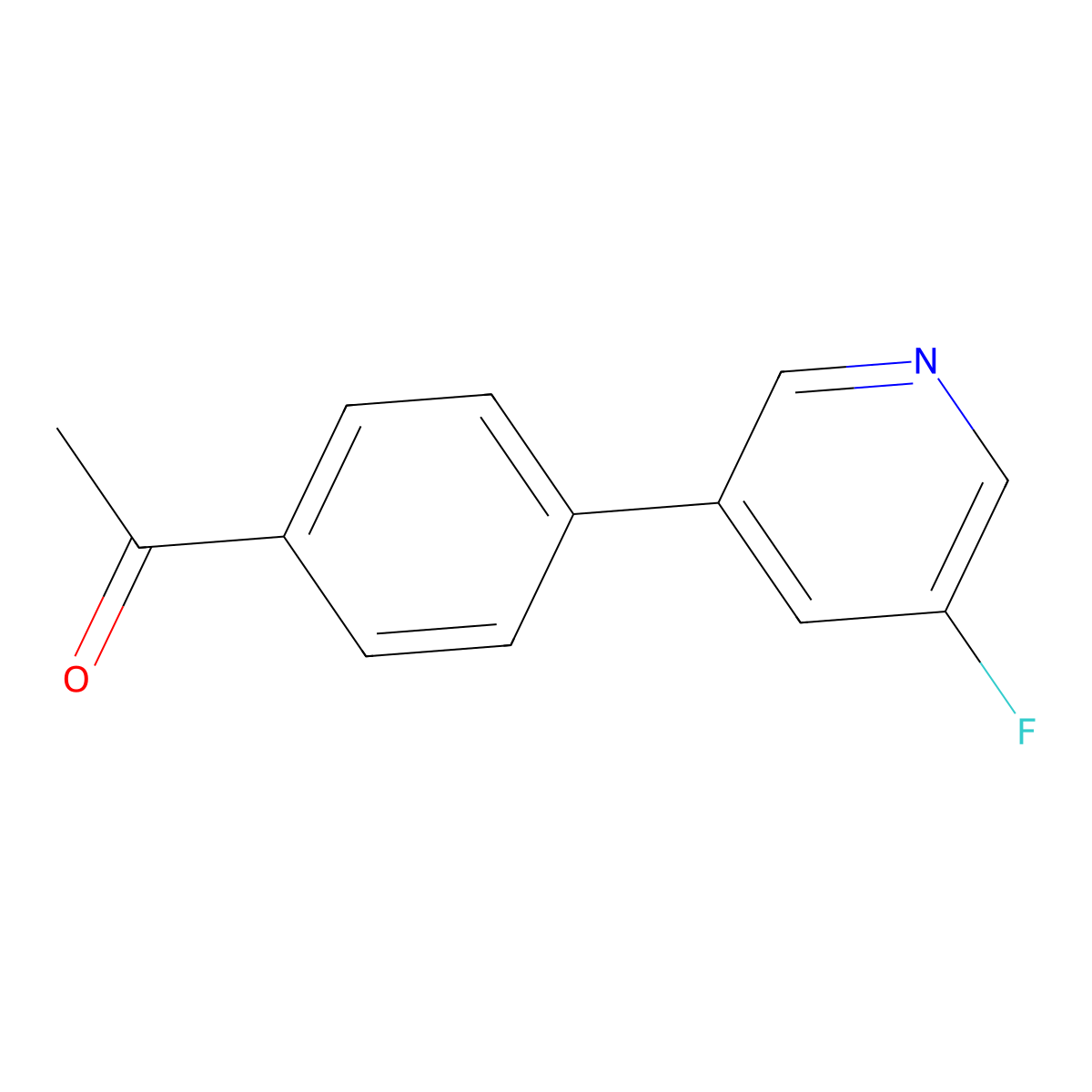 1-(4-(5-Fluoropyridin-3-yl)phenyl)ethanone molecular structure, CAS 1247403-46-8