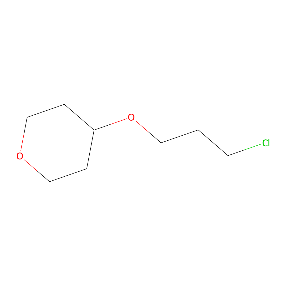 4-(3-Chloropropoxy)oxane molecular structure, CAS 1247406-64-9