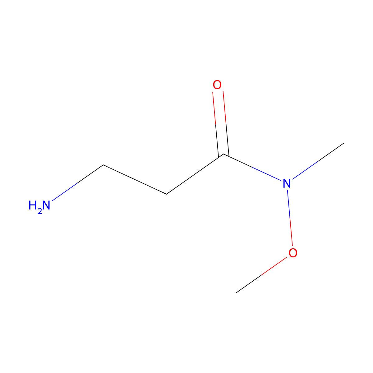 3-amino-N-methoxy-N-methylpropanamide molecular structure, CAS 1247406-78-5