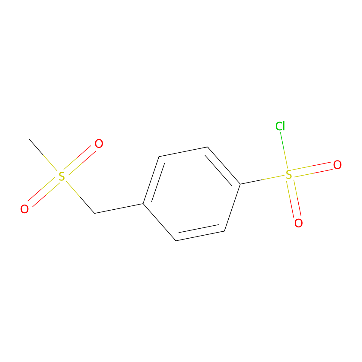 4-(Methanesulfonylmethyl)benzene-1-sulfonyl chloride molecular structure, CAS 1247407-55-1