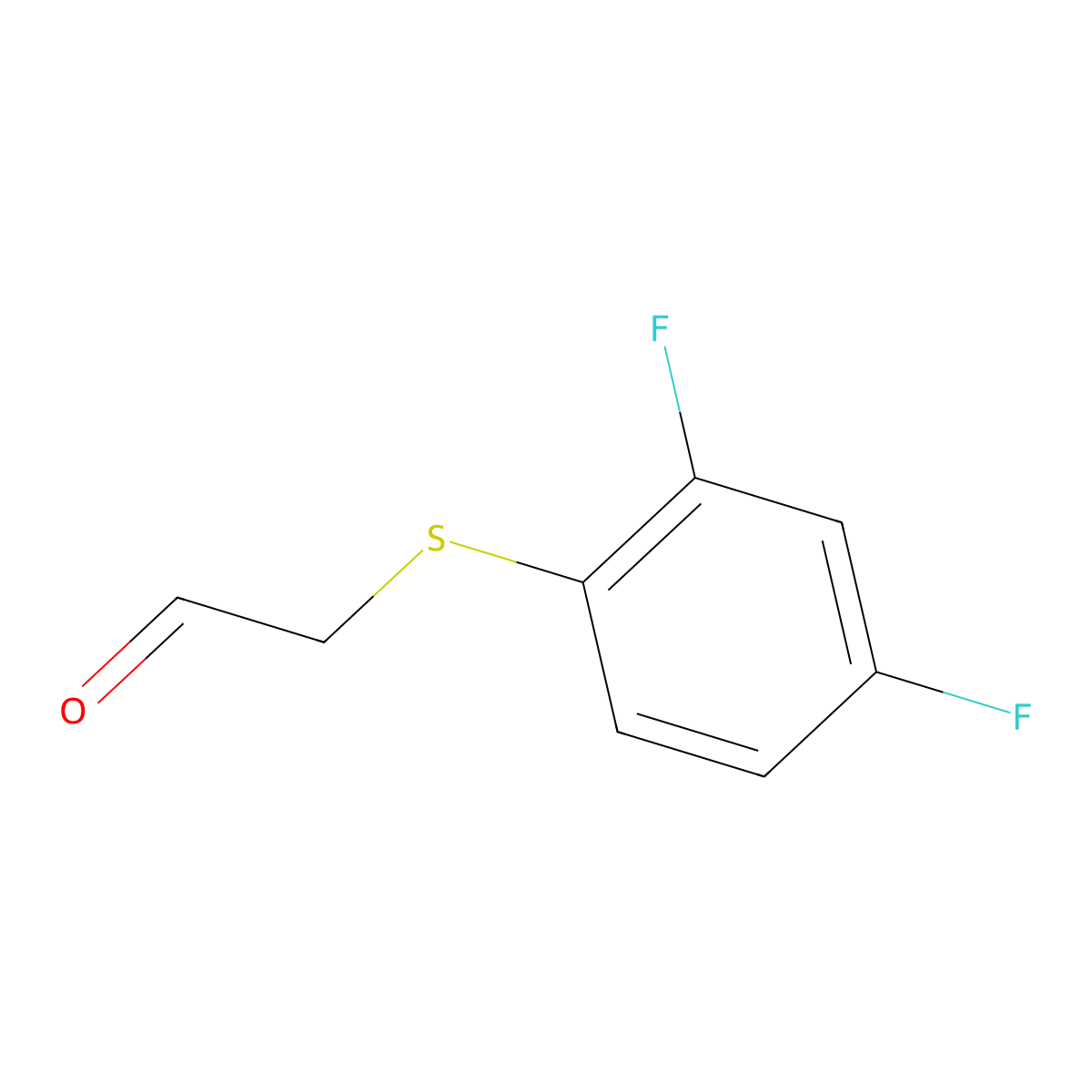 2-[(2,4-Difluorophenyl)sulfanyl]acetaldehyde molecular structure, CAS 1247407-64-2