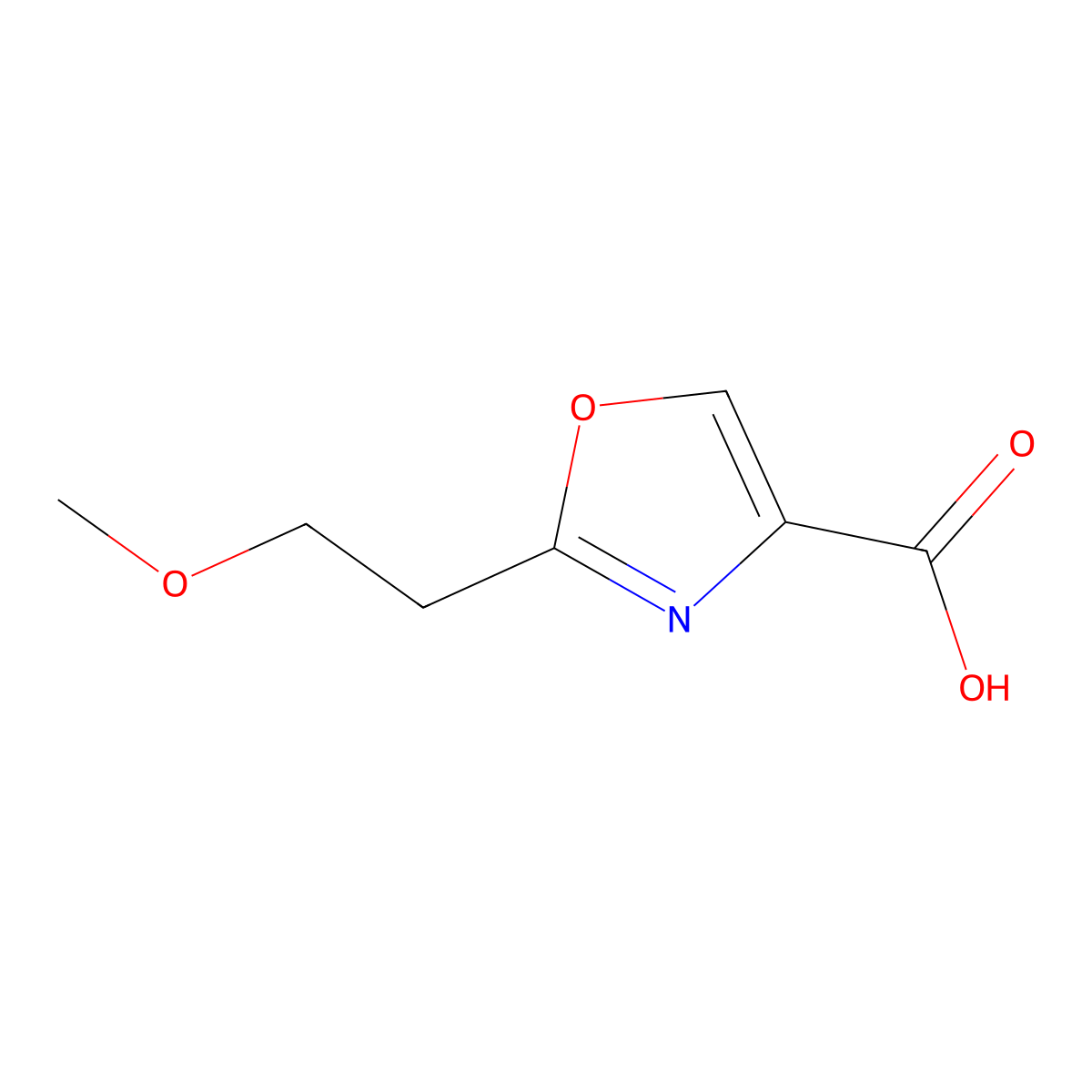 2-(2-Methoxyethyl)oxazole-4-carboxylic acid molecular structure, CAS 1247407-83-5