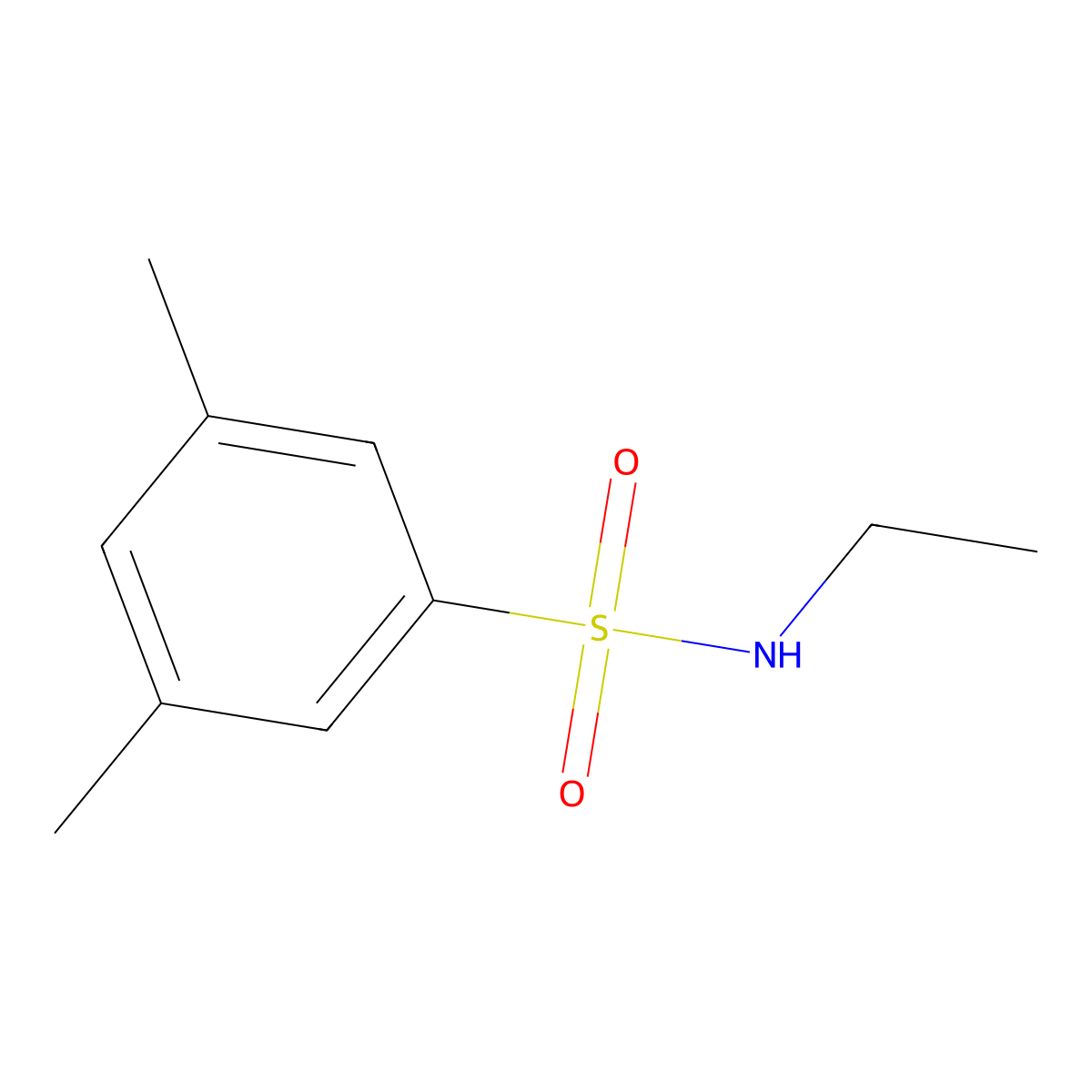N-ethyl-3,5-dimethylbenzene-1-sulfonamide molecular structure, CAS 1247409-20-6