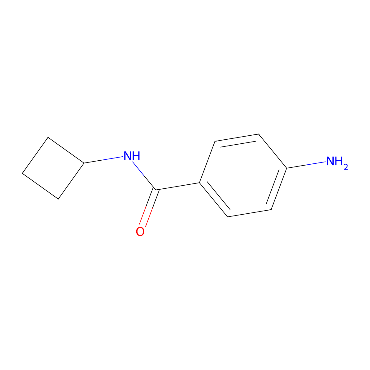 4-amino-N-cyclobutylbenzamide molecular structure, CAS 1247409-84-2