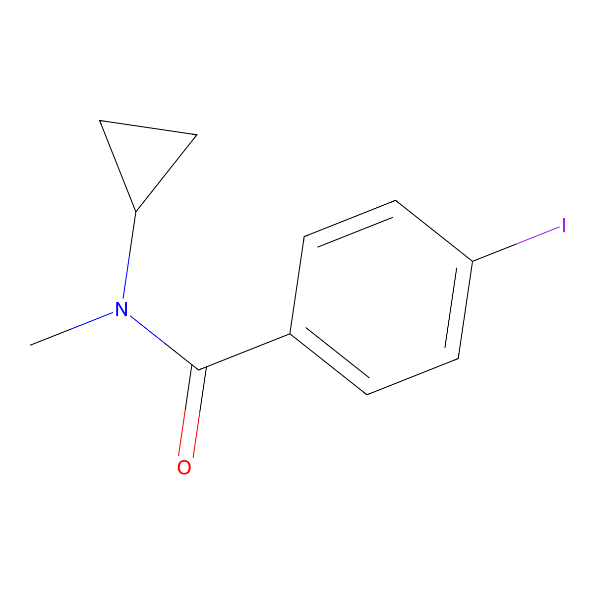N-cyclopropyl-4-iodo-N-methylbenzamide molecular structure, CAS 1247410-46-3